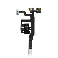 iPhone 4S Earphone Jack Volume Flex Cable - Black / White